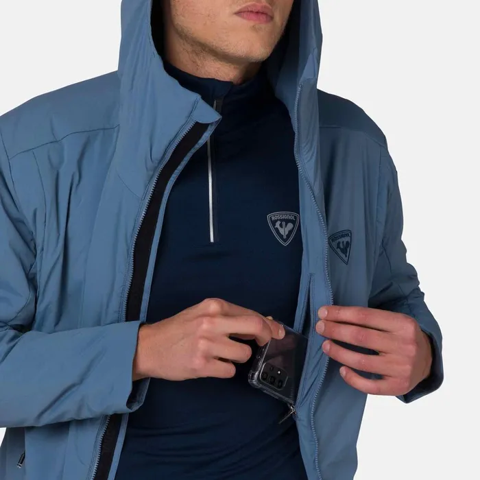 Men Men039s Opside Hoodie Jacket Blue Rossignol Softshell and Lightweight Jackets