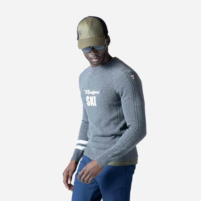 Men Men039s Signature Knit Sweater Heathergrey280 Rossignol Sweatshirts and Pullovers