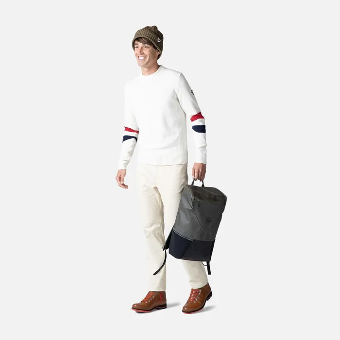 Men Men039s Signature Knit Sweater White100 Rossignol Sweatshirts and Pullovers