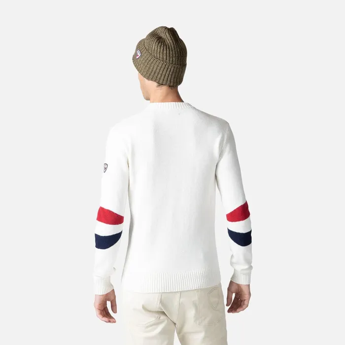 Men Men039s Signature Knit Sweater White100 Rossignol Sweatshirts and Pullovers