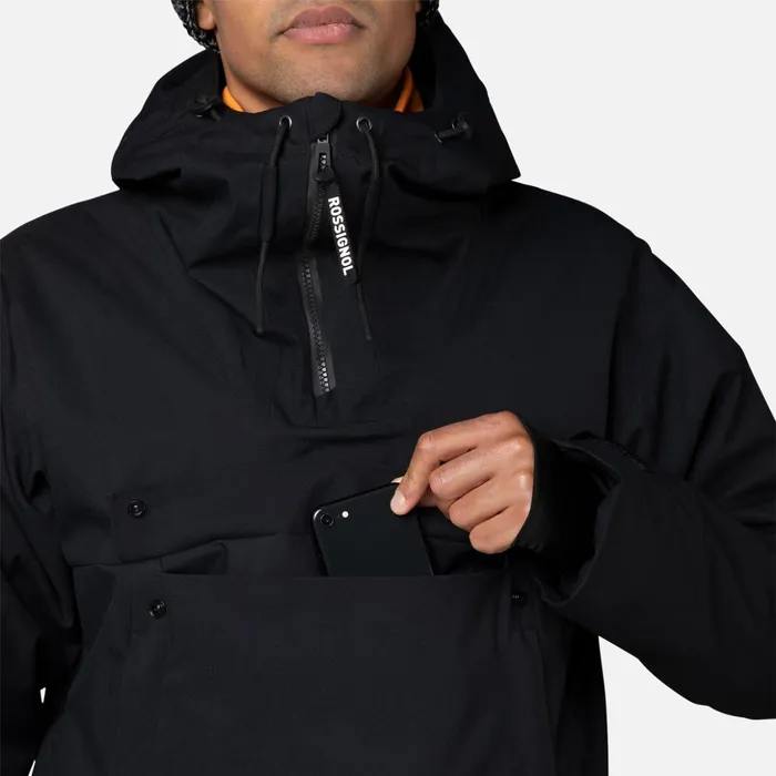 Men Men039s Snowboard Anorak Black200 Rossignol Ski and Snowboard Jackets