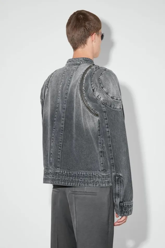 Men Outerwear MISBHV Downtown La Denim Moto Jacket Black