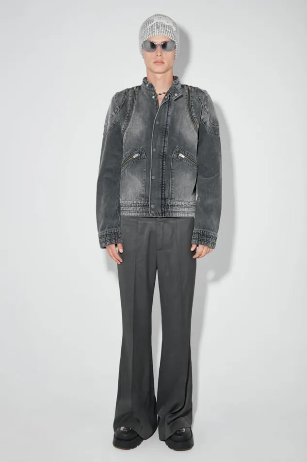 Men Outerwear MISBHV Downtown La Denim Moto Jacket Black