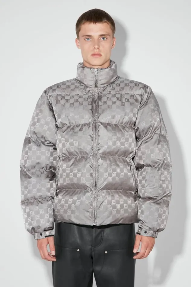 Men Outerwear MISBHV Nylon Monogram Puffer Grey