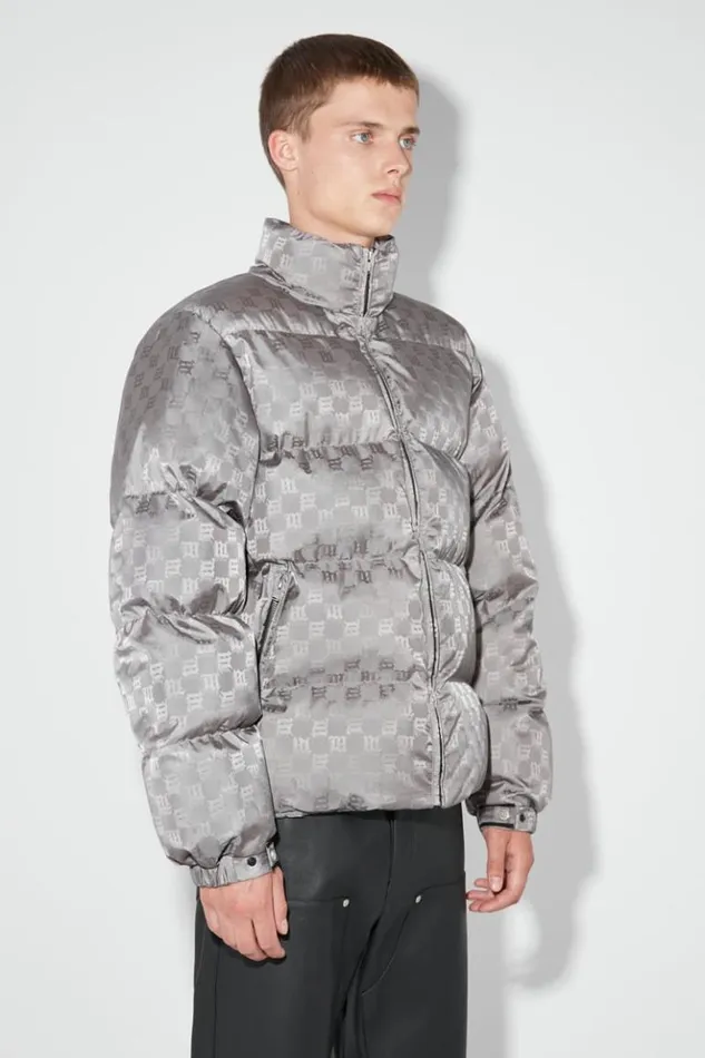 Men Outerwear MISBHV Nylon Monogram Puffer Grey