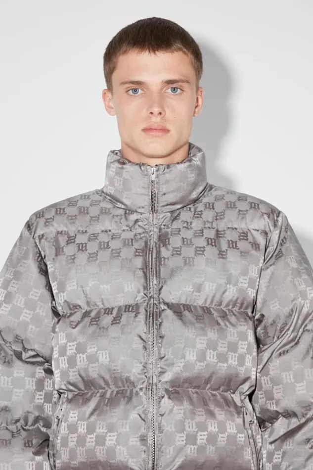 Men Outerwear MISBHV Nylon Monogram Puffer Grey