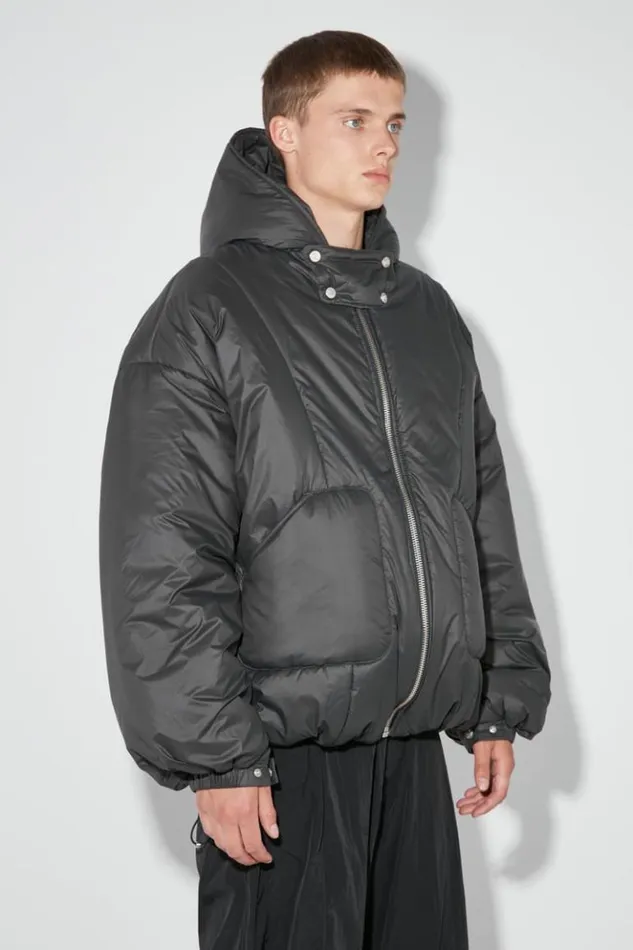 Men Outerwear MISBHV Ultra Fine Nylon Sculptural Puffer Space Grey