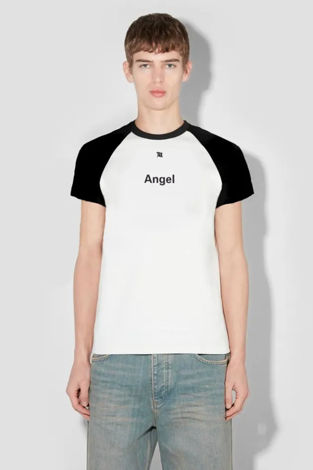 Men TShirts MISBHV Angel Raglan TShirt Off White
