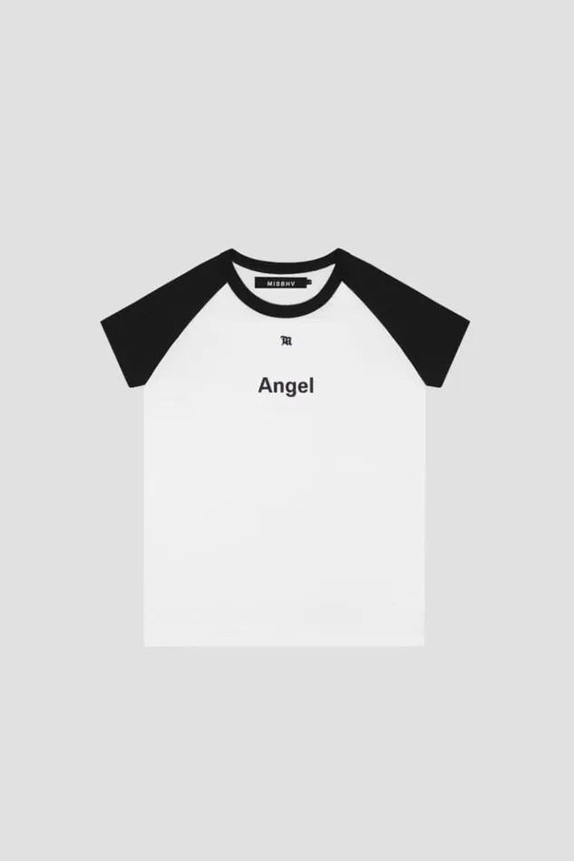 Men TShirts MISBHV Angel Raglan TShirt Off White