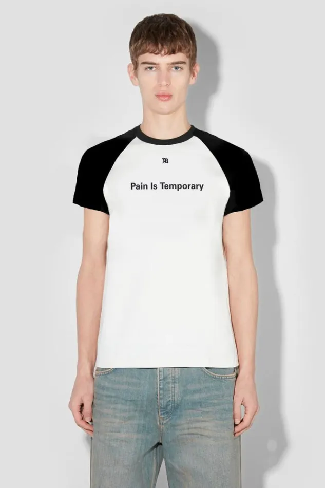 Men TShirts MISBHV Pain Is Temporary Raglan TShirt Off White