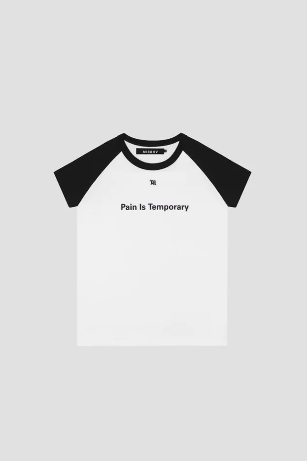 Men TShirts MISBHV Pain Is Temporary Raglan TShirt Off White