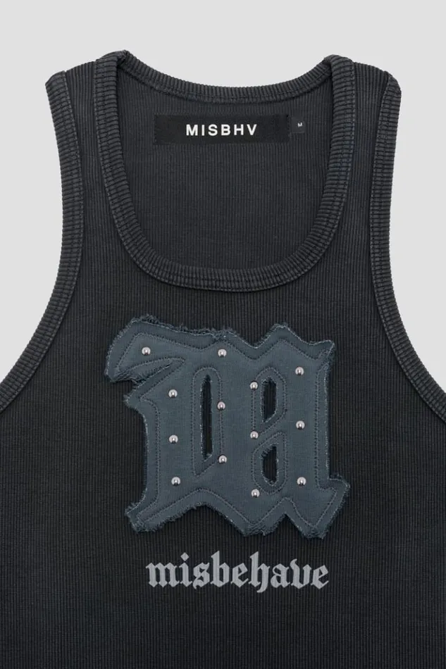 Men Tops MISBHV Goth Tank Top Washed Black