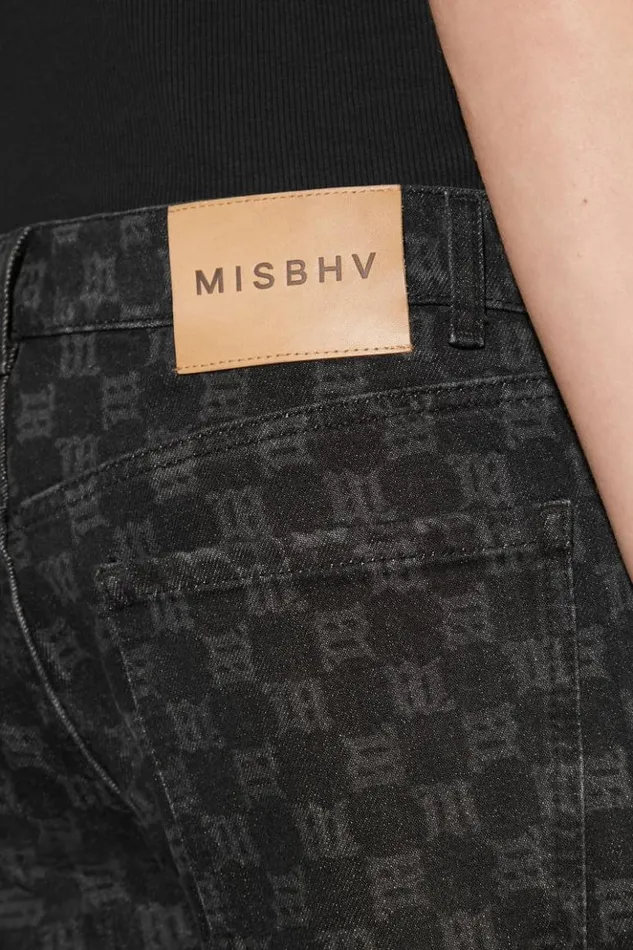 Men Trousers MISBHV Denim Monogram Carpenter Trousers Black