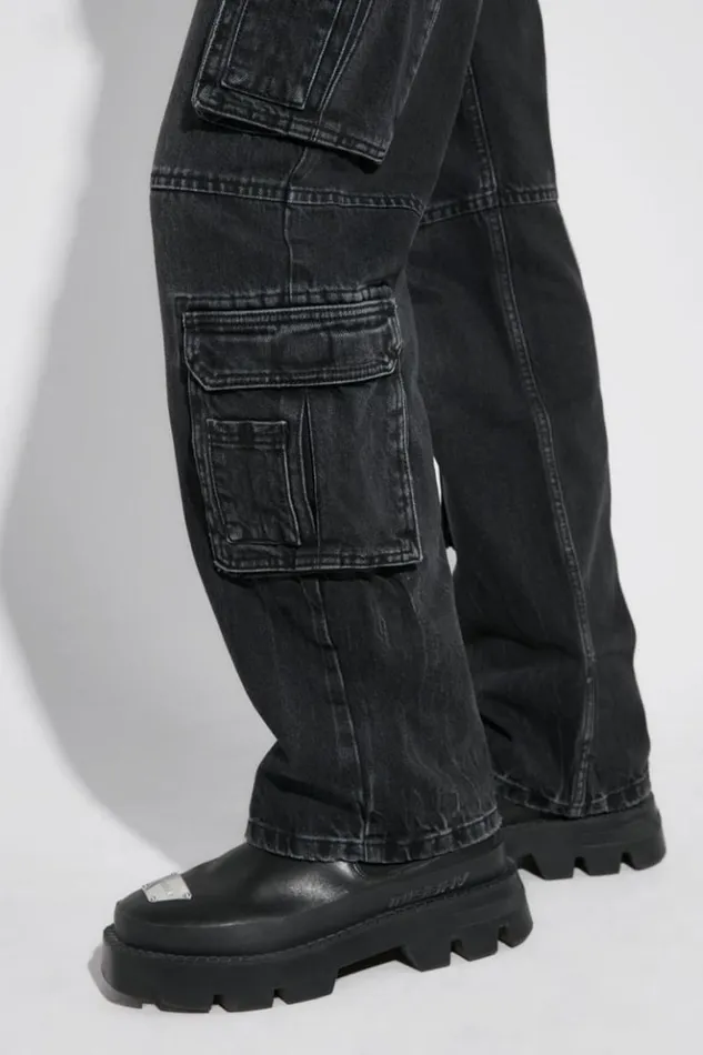 Men Trousers MISBHV Harness Cargo Trousers Black