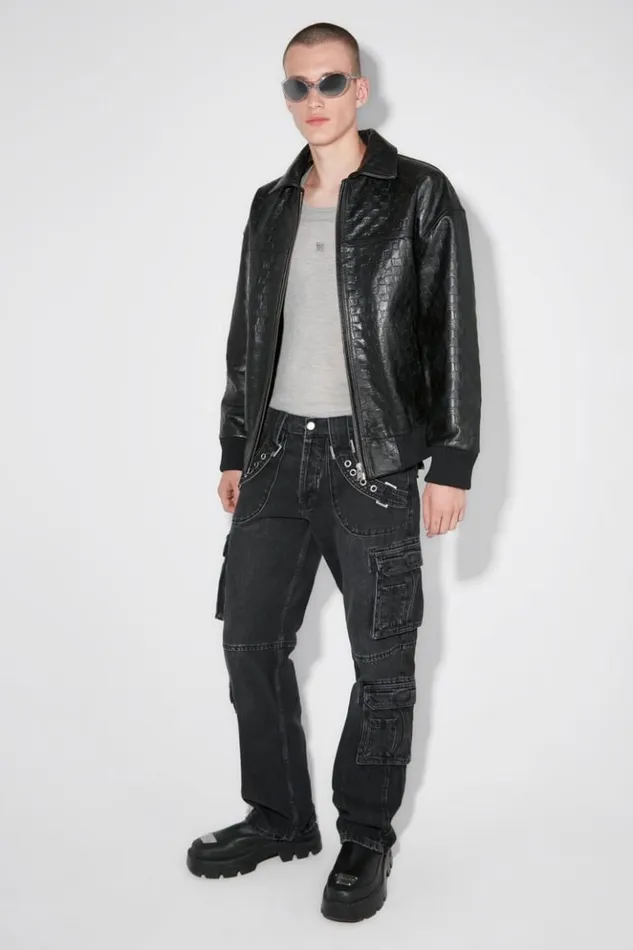 Men Trousers MISBHV Harness Cargo Trousers Black