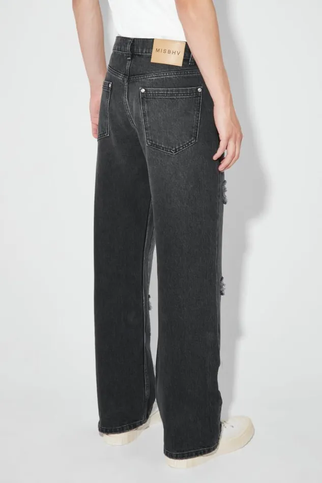 Men Trousers MISBHV Monogram Carpenter Trousers Black