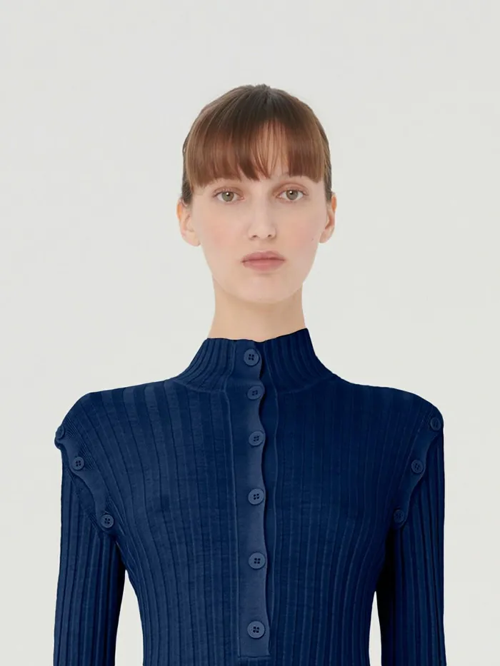 Merino Detach Dress Navy Women Wolford Dresses and Skirts