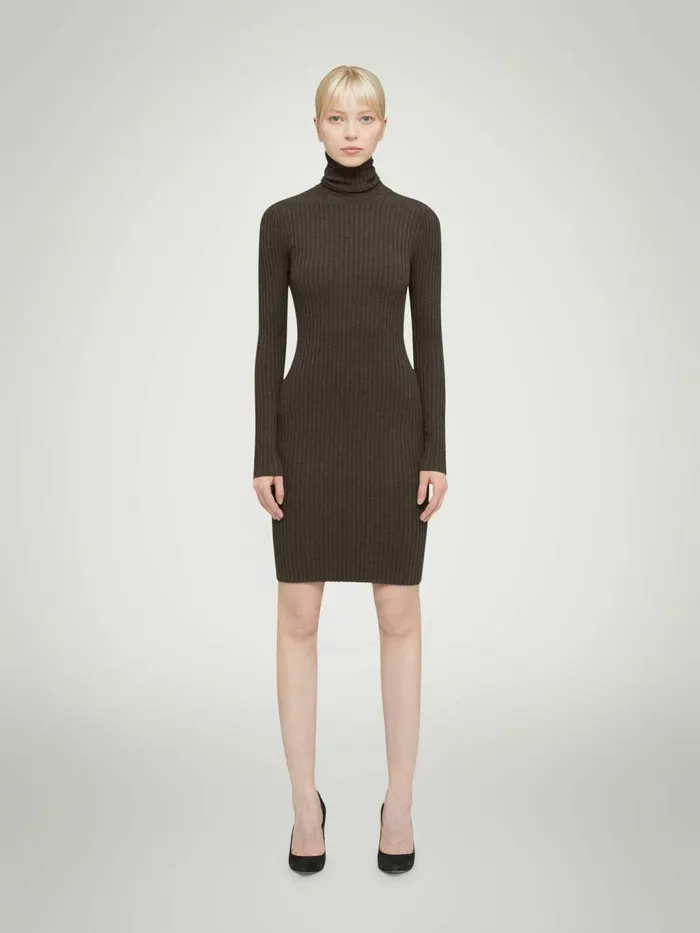 Merino Rib Dress Umber Women Wolford Dresses and Skirts