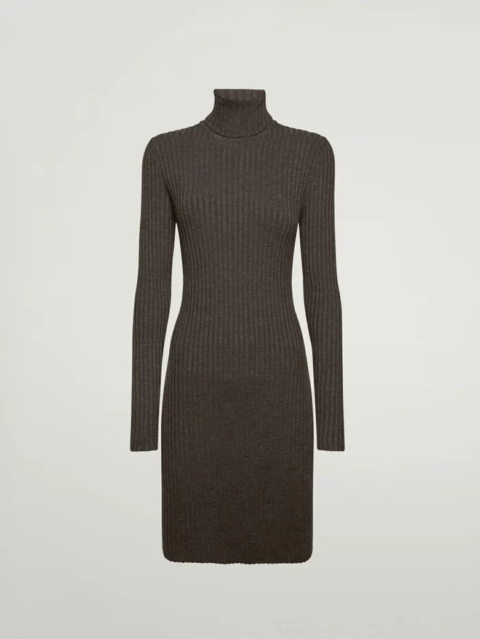 Merino Rib Dress Umber Women Wolford Dresses and Skirts