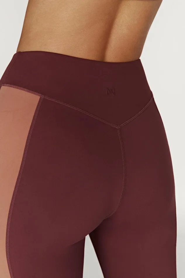 Meshki Activewear Bottoms Women Libby Two Tone Panel Leggings 8211 MahoganyTan Mahoganytan Meshki Activewear Bottoms Women Libby Two Tone Panel Leggings 8211 MahoganyTan Mahoganytan