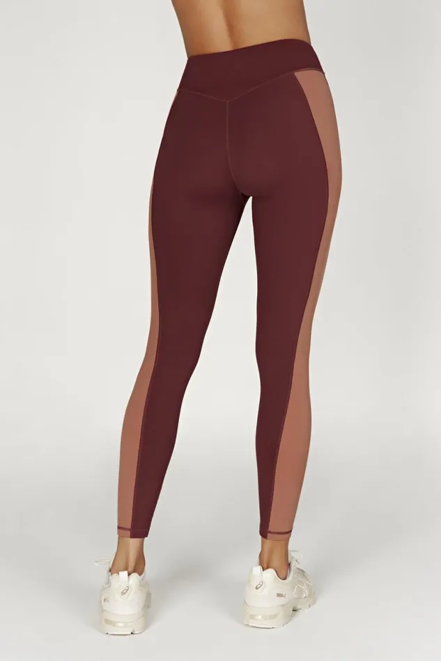 Meshki Activewear Bottoms Women Libby Two Tone Panel Leggings 8211 MahoganyTan Mahoganytan Meshki Activewear Bottoms Women Libby Two Tone Panel Leggings 8211 MahoganyTan Mahoganytan