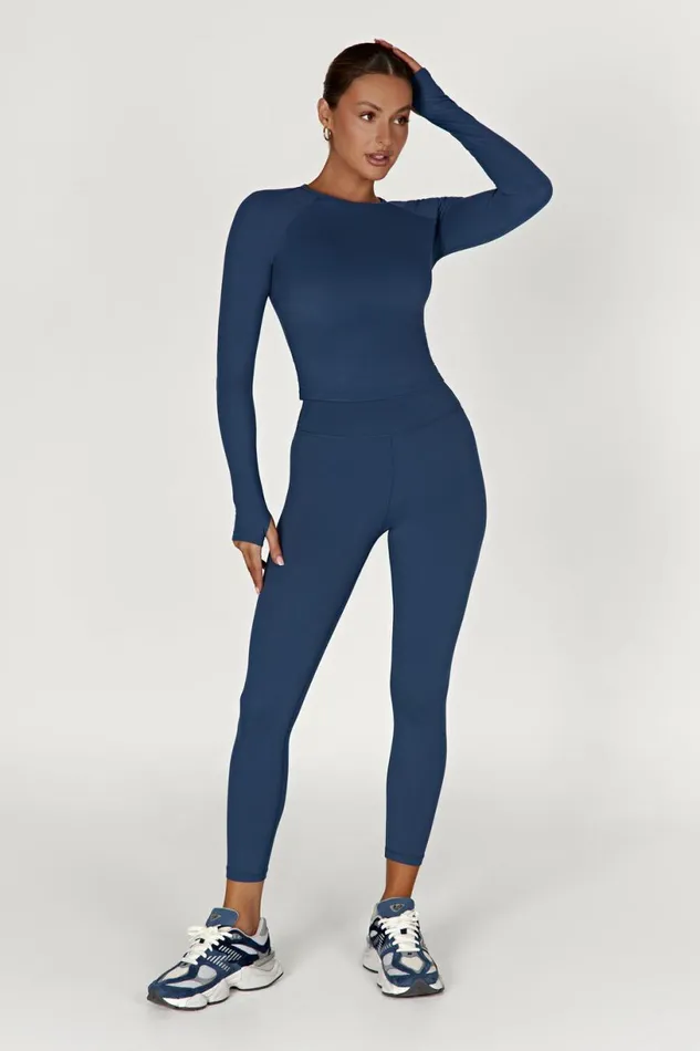 Meshki Activewear Bottoms Women Venus V Back Leggings 8211 Navy Navy Meshki Activewear Bottoms Women Venus V Back Leggings 8211 Navy Navy