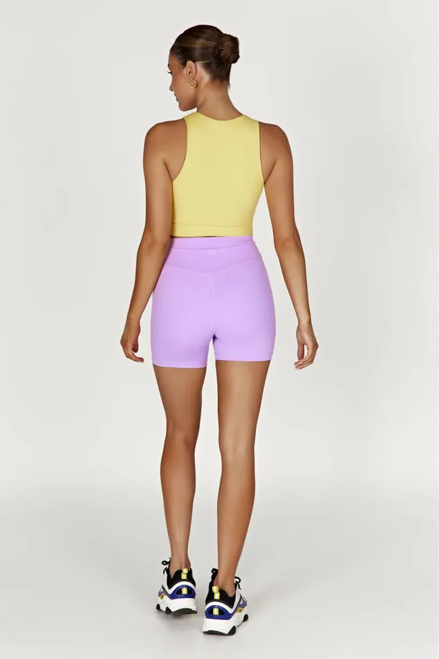 Meshki Activewear Tops Women Lori Two Tone Racer Crop Top 8211 LilacYellow Lilacyellow Meshki Activewear Tops Women Lori Two Tone Racer Crop Top 8211 LilacYellow Lilacyellow