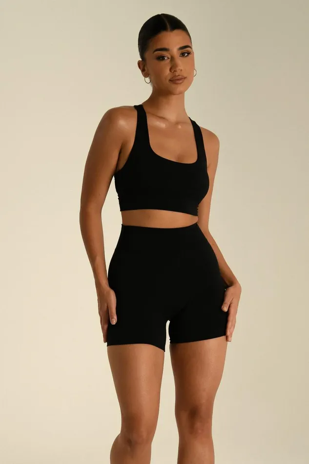 Meshki Activewear Women Carly Bike Shorts 8211 Black Black