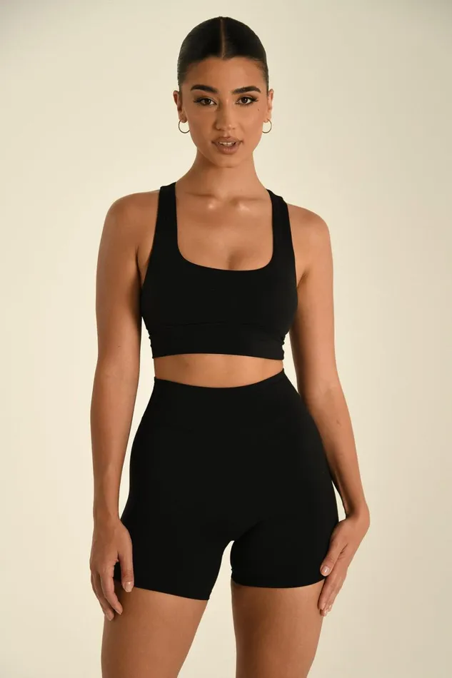 Meshki Activewear Women Carly Bike Shorts 8211 Black Black