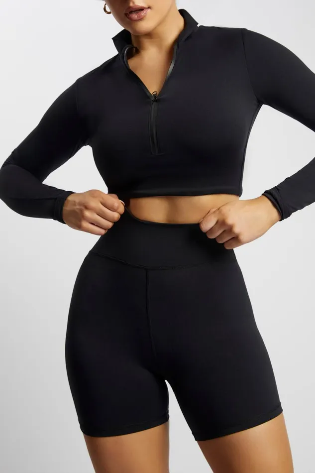 Meshki Activewear Women Carly Bike Shorts 8211 Black Black