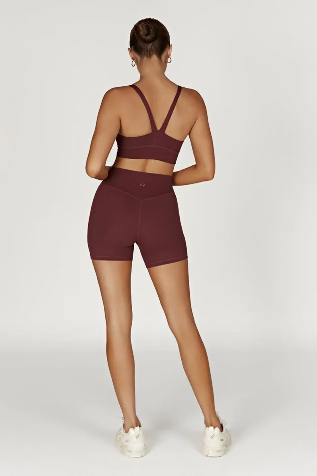 Meshki Activewear Women Carly Bike Shorts 8211 Mahogany Mahogany