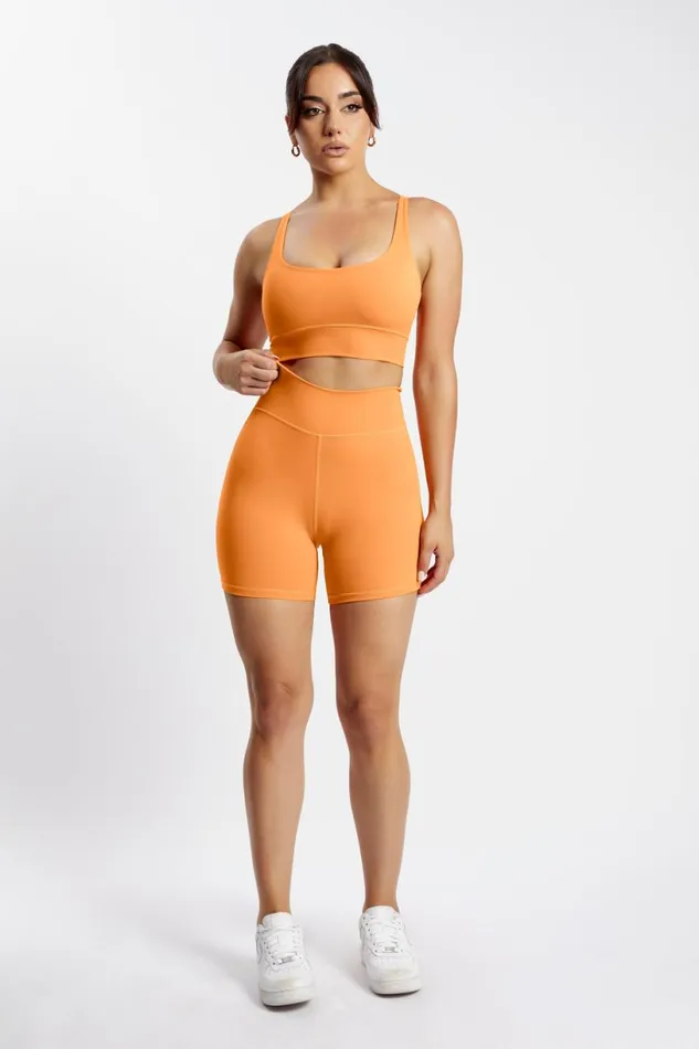 Meshki Activewear Women Carly Bike Shorts 8211 Tangerine Tangerine Meshki Activewear Women Carly Bike Shorts 8211 Tangerine Tangerine