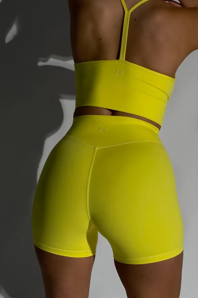 Meshki Activewear Women Carly Bike Shorts 8211 Yellow Yellow