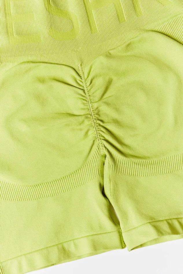 Meshki Activewear Women Danica Seamless Shorts 8211 Lime Green Limegreen Meshki Activewear Women Danica Seamless Shorts 8211 Lime Green Limegreen