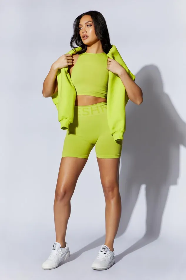 Meshki Activewear Women Danica Seamless Shorts 8211 Lime Green Limegreen Meshki Activewear Women Danica Seamless Shorts 8211 Lime Green Limegreen