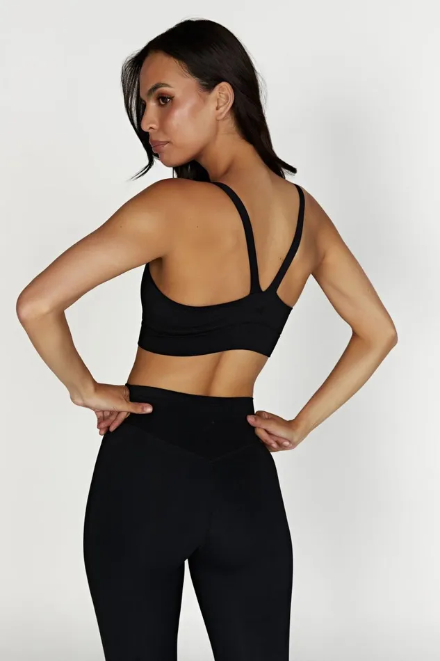 Meshki Activewear Women Elise V Back Cami Crop Top 8211 Black Black