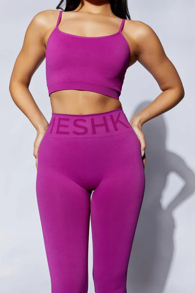 Meshki Activewear Women Lanie Scoop Neck Tank Top 8211 Violet Violet
