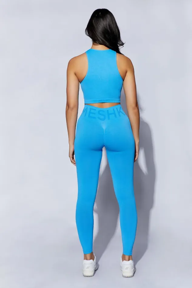 Meshki Activewear Women Leia Seamless Leggings 8211 Blue Blue Meshki Activewear Women Leia Seamless Leggings 8211 Blue Blue