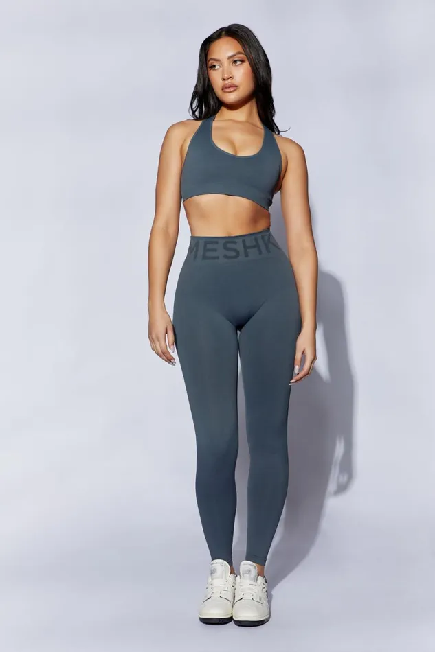 Meshki Activewear Women Quinn Halter Longline Top 8211 Charcoal Charcoal Meshki Activewear Women Quinn Halter Longline Top 8211 Charcoal Charcoal