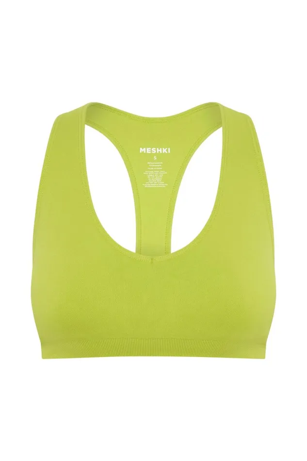 Meshki Activewear Women Quinn Halter Longline Top 8211 Lime Green Limegreen Meshki Activewear Women Quinn Halter Longline Top 8211 Lime Green Limegreen