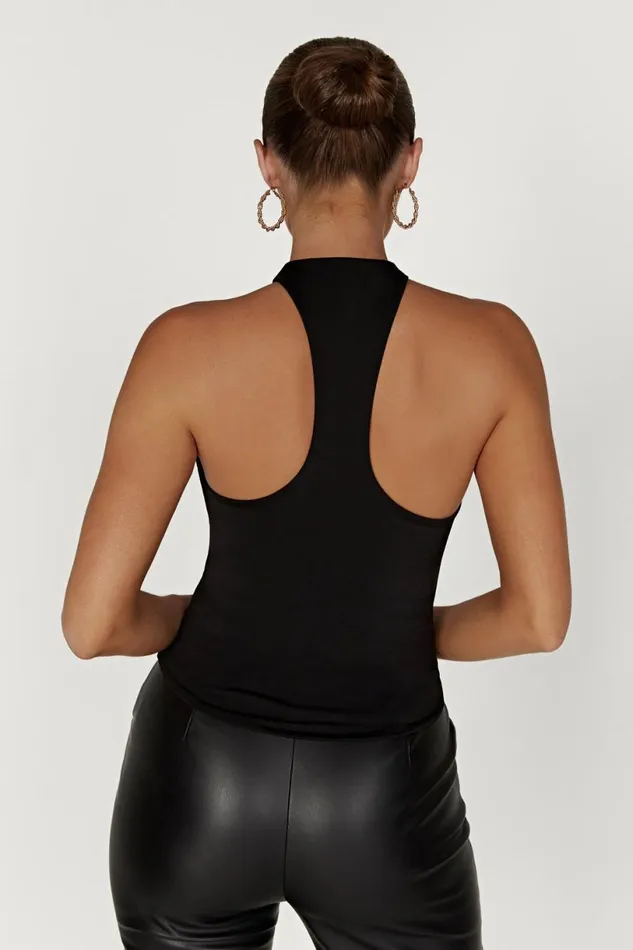 Meshki Bachelorette Women Ailsa Keyhole Halter Top 8211 Black Black