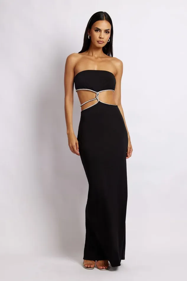 Meshki Bachelorette Women Billie Strapless Maxi Dress 8211 Black Black