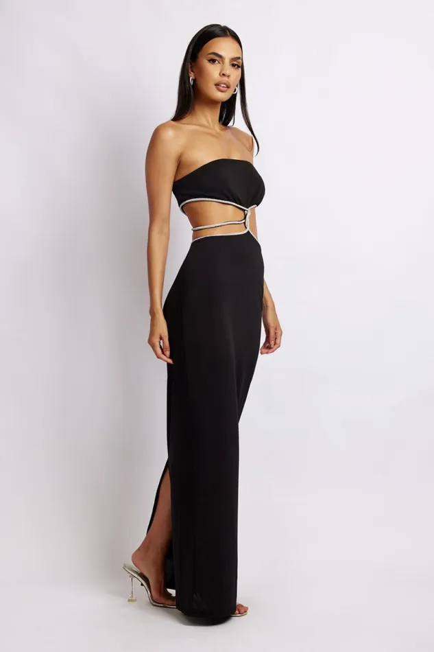 Meshki Bachelorette Women Billie Strapless Maxi Dress 8211 Black Black