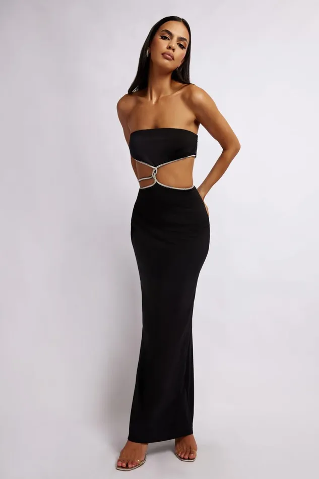 Meshki Bachelorette Women Billie Strapless Maxi Dress 8211 Black Black