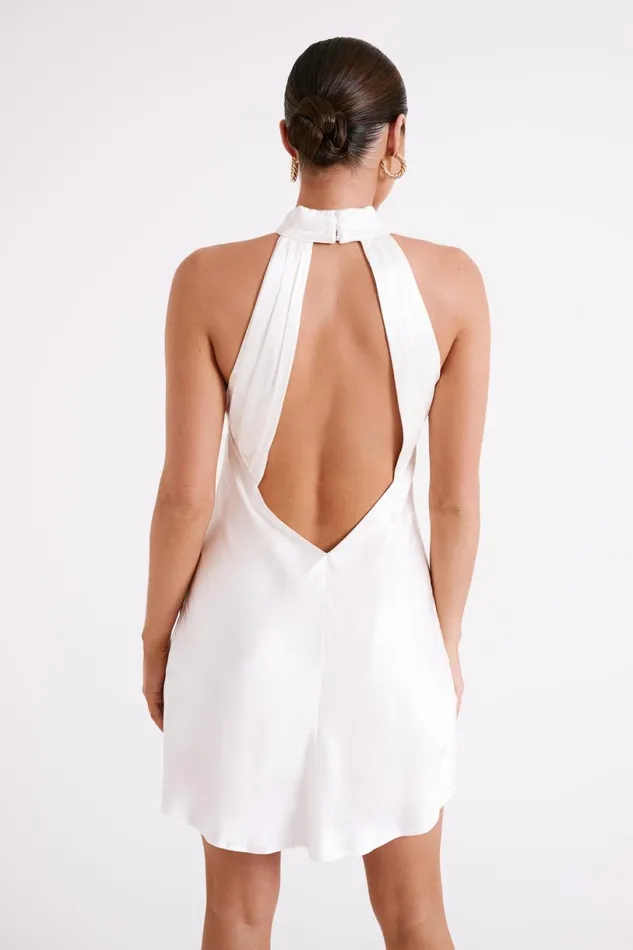Meshki Bachelorette Women Claire A Line Mini Dress 8211 White White
