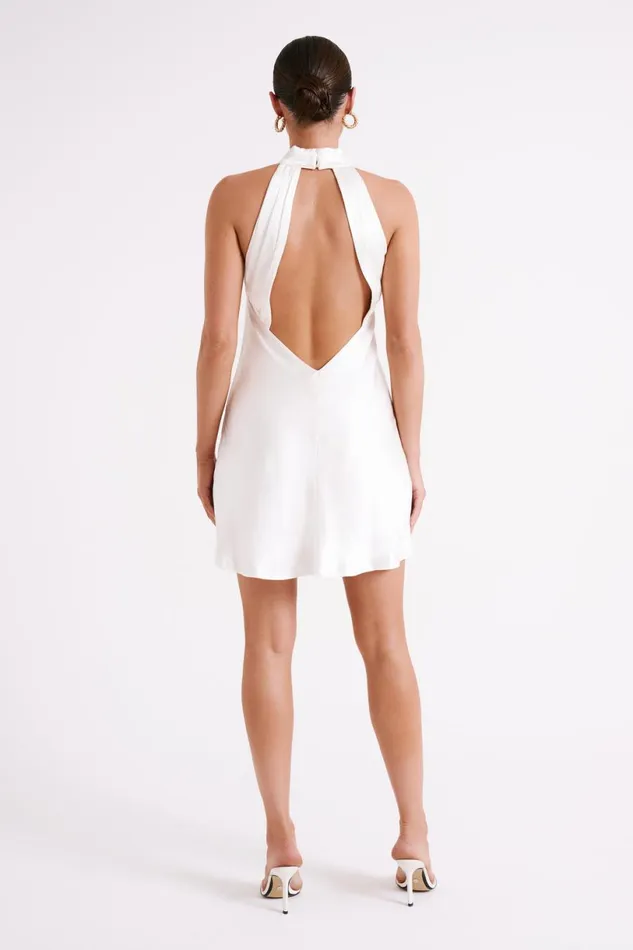 Meshki Bachelorette Women Claire A Line Mini Dress 8211 White White