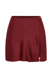 Meshki Bachelorette Women Hartley Satin Mini Skirt 8211 Berry Berry