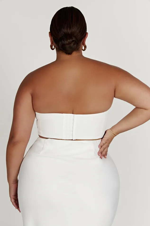 Meshki Bachelorette Women Paloma Rose Crop Top 8211 White White