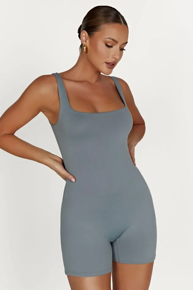Meshki Basic Bottoms Women Cecily Recycled Nylon Playsuit 8211 Light Charcoal Lightcharcoal Meshki Basic Bottoms Women Cecily Recycled Nylon Playsuit 8211 Light Charcoal Lightcharcoal
