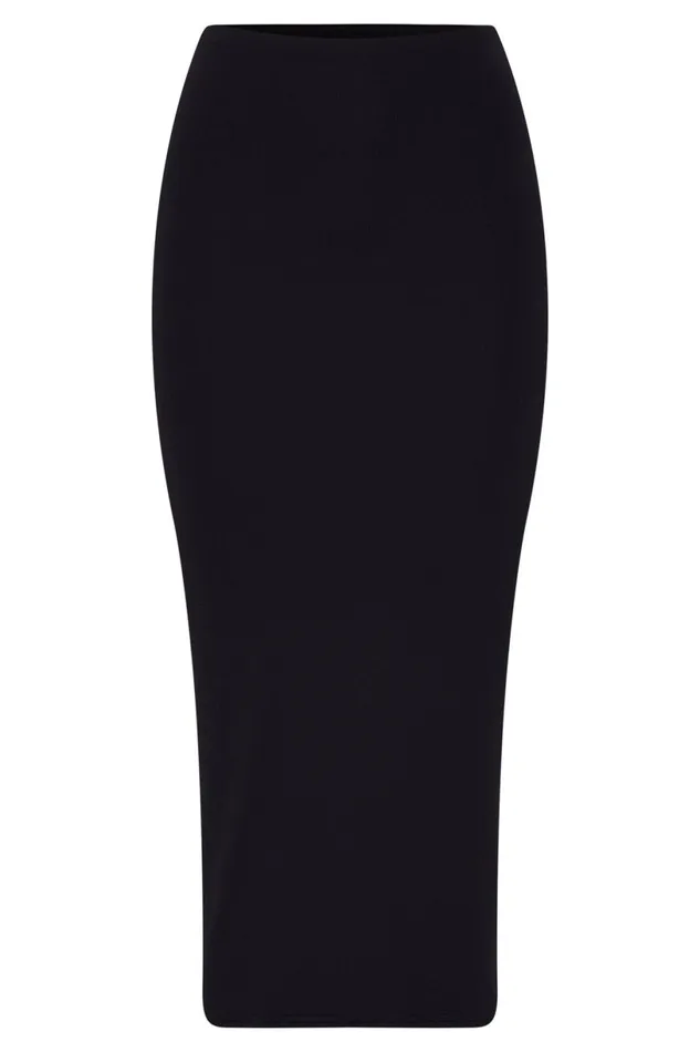 Meshki Basic Bottoms Women Charley Midi Skirt 8211 Black Black